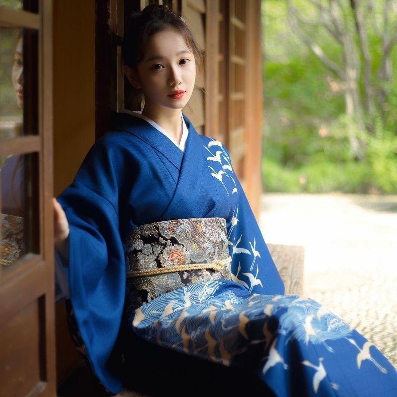 Royal Blue Kimono - Japan Beyond